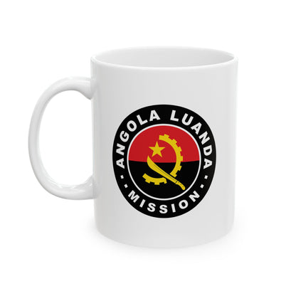 Angola Luanda Mission Circular Flag White Ceramic Mug - Latter-Day Saint LDS Missionary Gift - Book of Mormon