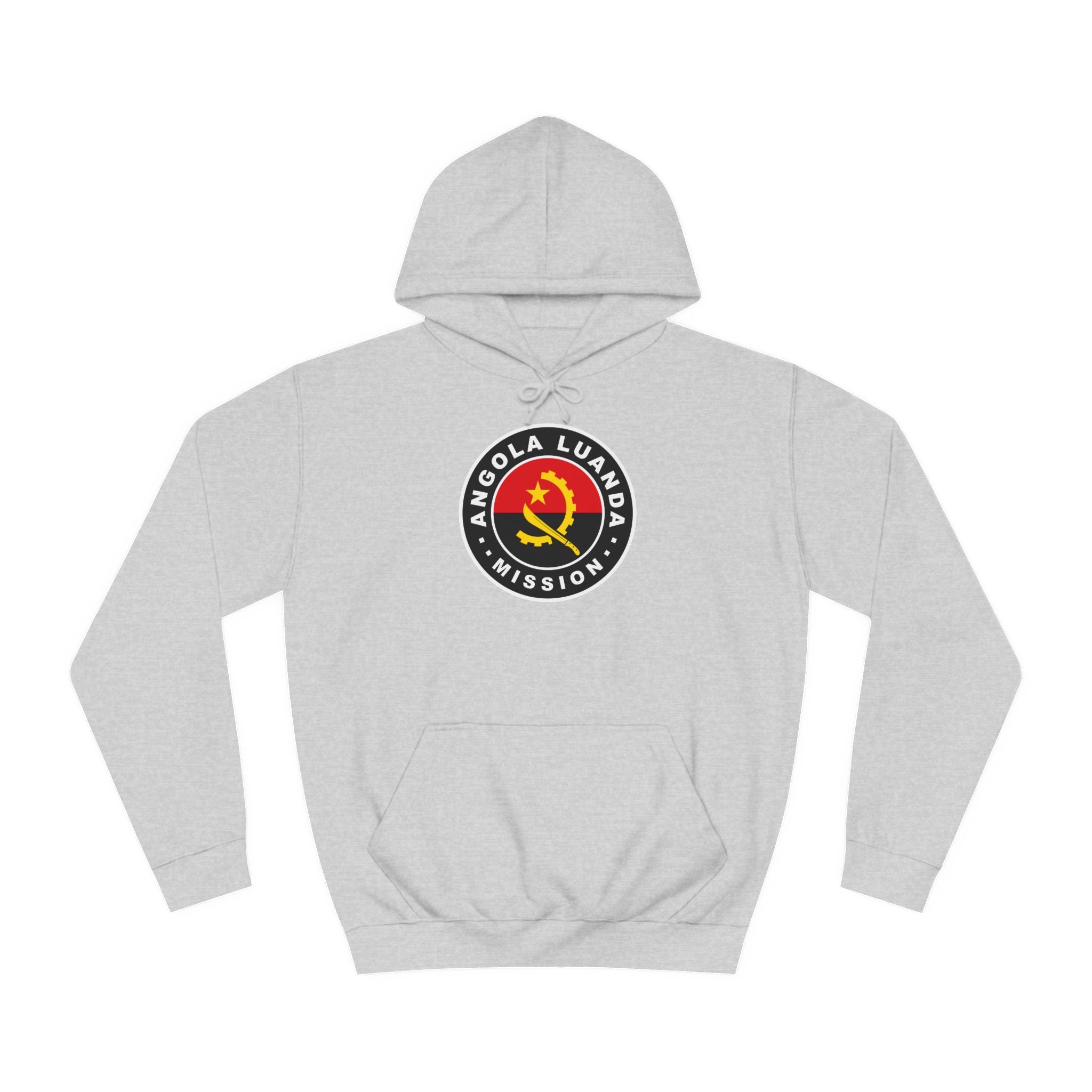 Angola Luanda Mission Flag Logo (Black Border) College Hoodie - Latter-Day Saint LDS Missionary Gift - Book of Mormon