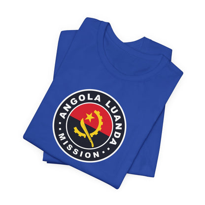 Angola Luanda Mission Flag Logo (Black Border) T-shirt - Latter-Day Saint LDS Missionary Gift - Book of Mormon