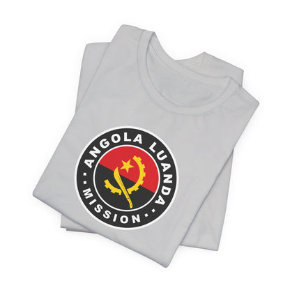 Angola Luanda Mission Flag Logo (Black Border) T-shirt - Latter-Day Saint LDS Missionary Gift - Book of Mormon