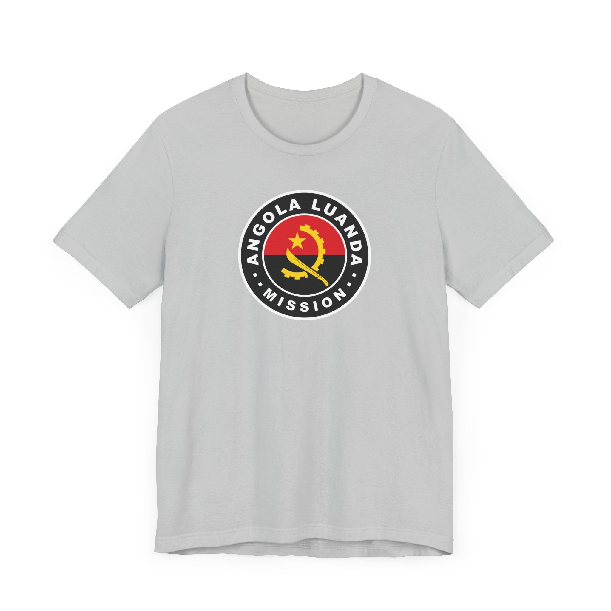 Angola Luanda Mission Flag Logo (Black Border) T-shirt - Latter-Day Saint LDS Missionary Gift - Book of Mormon