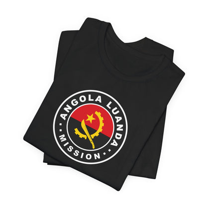 Angola Luanda Mission Flag Logo (Black Border) T-shirt - Latter-Day Saint LDS Missionary Gift - Book of Mormon