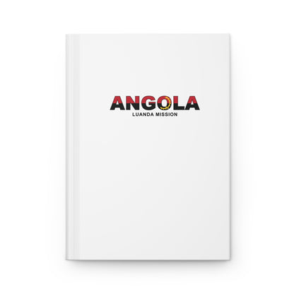 Angola Luanda Mission Flag Title White Hardcover Journal Matte - Latter-Day Saint LDS Missionary Gift - Book of Mormon