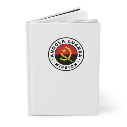 Angola Luanda Mission Logo Design White Hardcover Journal Matte - Latter-Day Saint LDS Missionary Gift - Book of Mormon