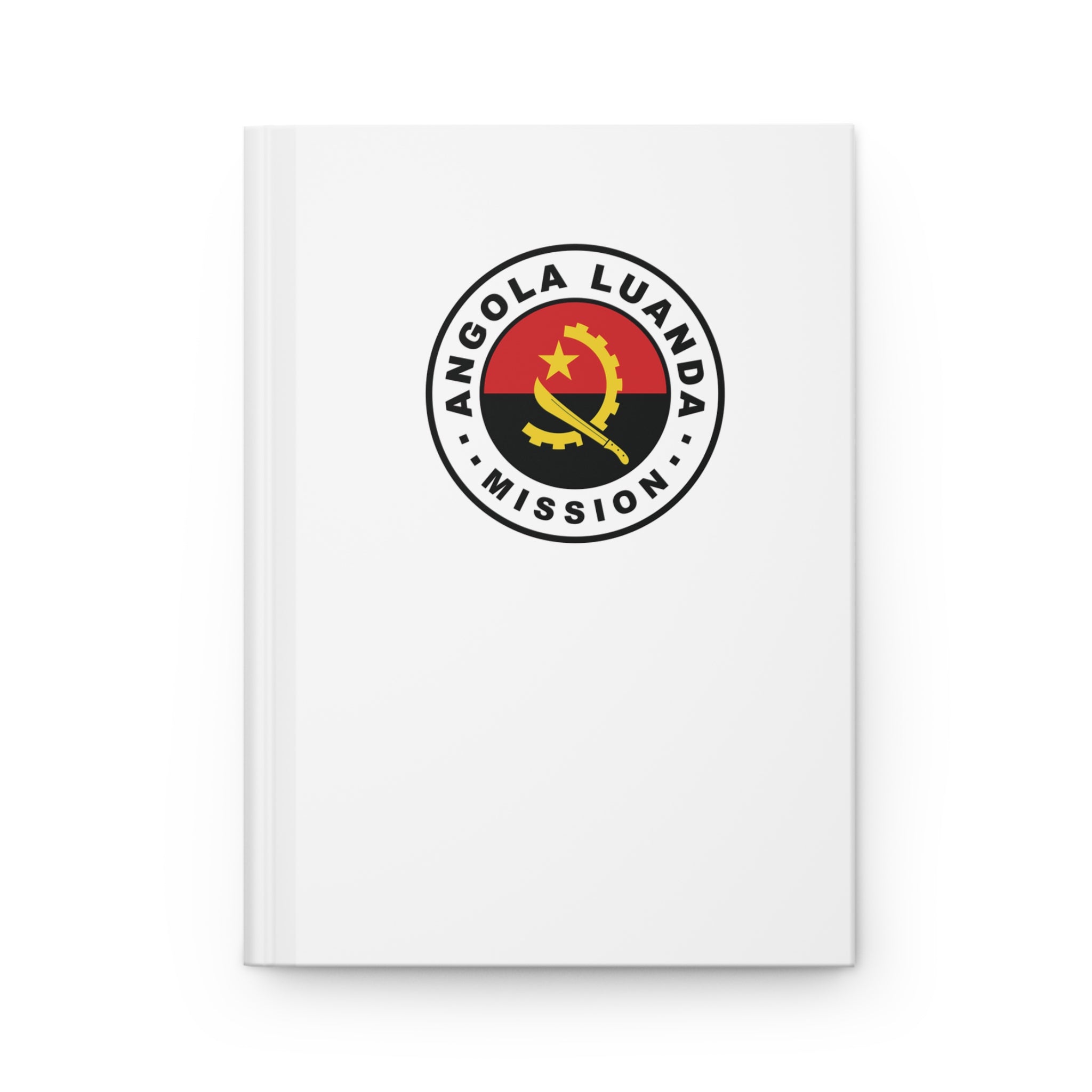 Angola Luanda Mission Logo Design White Hardcover Journal Matte - Latter-Day Saint LDS Missionary Gift - Book of Mormon