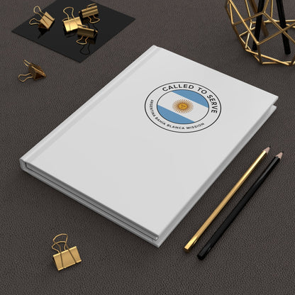 Argentina Bahia Blanca Mission Circle Flag Called to Serve White Hardcover Journal Matte - Latter-Day Saint LDS Missionary Gift - Book of Mormon