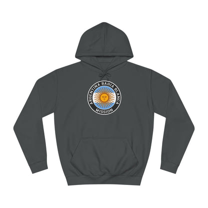 Argentina Bahia Blanca Mission Flag Logo (Black Border) College Hoodie