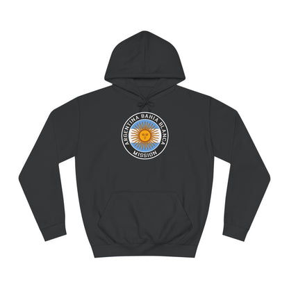 Argentina Bahia Blanca Mission Flag Logo (Black Border) College Hoodie