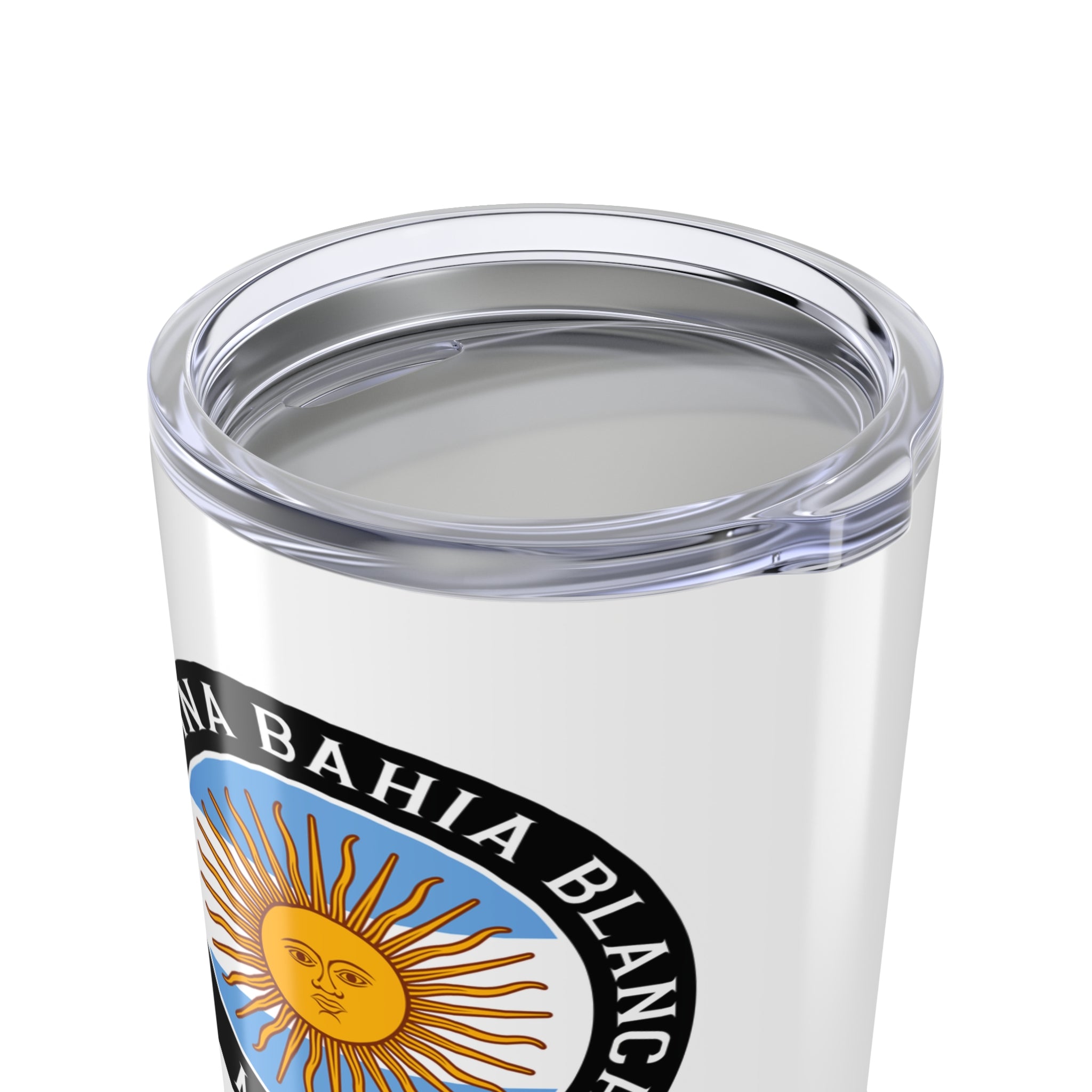 Argentina Bahia Blanca Mission Flag Logo Tumbler 20oz White - Mission Wishlist - LDS Missionary Gift Store