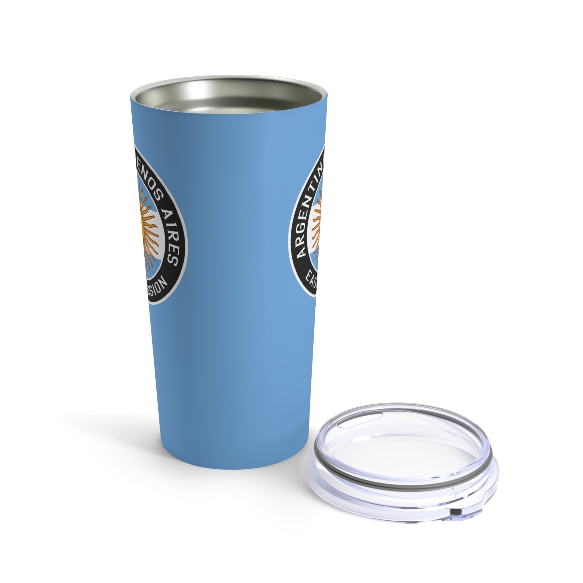 Argentina Buenos Aires East Mission Flag Logo Tumbler 20oz Light Blue - Latter-Day Saint LDS Missionary Gift - Book of Mormon