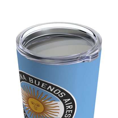 Argentina Buenos Aires East Mission Flag Logo Tumbler 20oz Light Blue - Latter-Day Saint LDS Missionary Gift - Book of Mormon