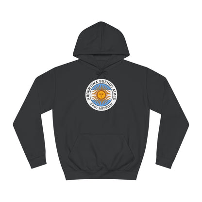 Argentina Buenos Aires East Mission Flag Logo (White Border) College Hoodie