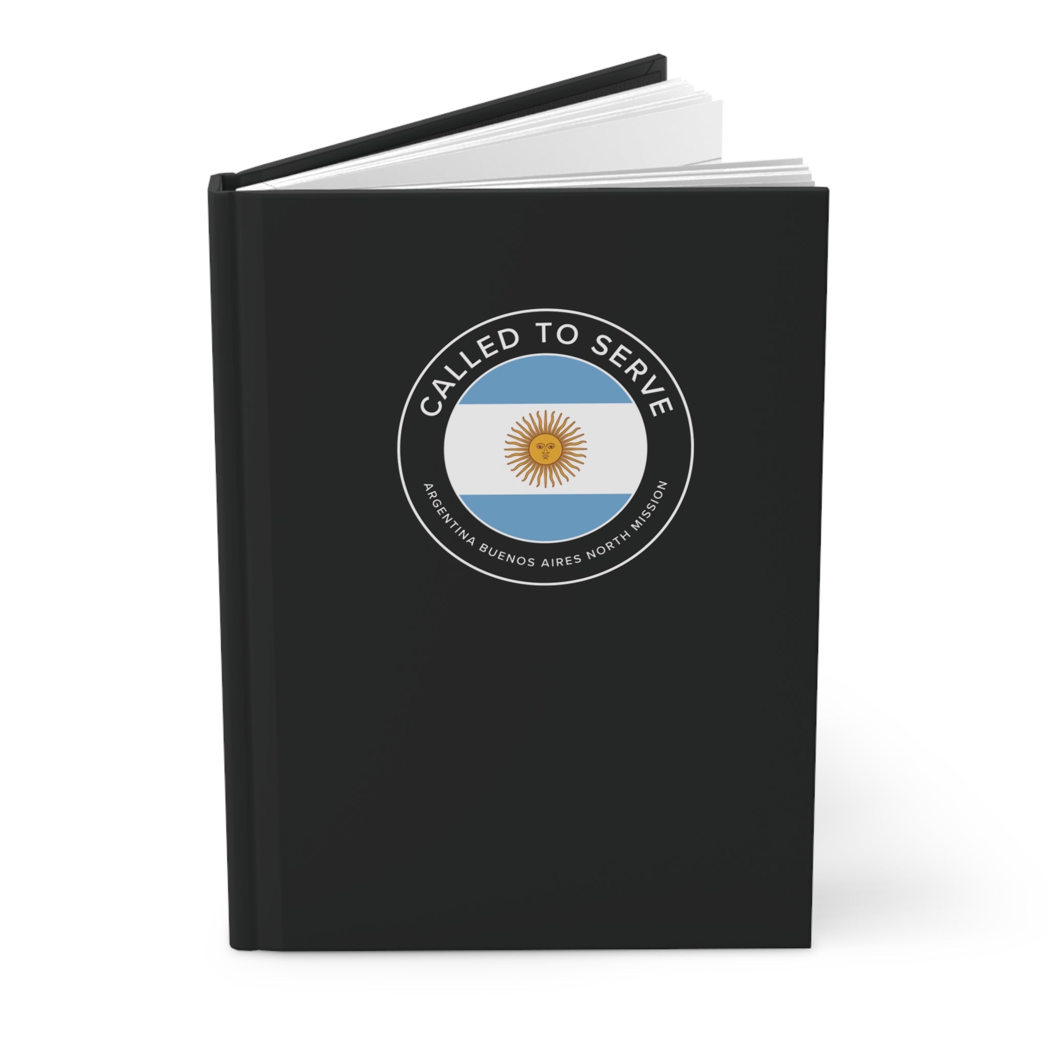 Argentina Buenos Aires North Mission Circle Flag Called to Serve Black Hardcover Journal Matte - Latter-Day Saint LDS Missionary Gift - Book of Mormon