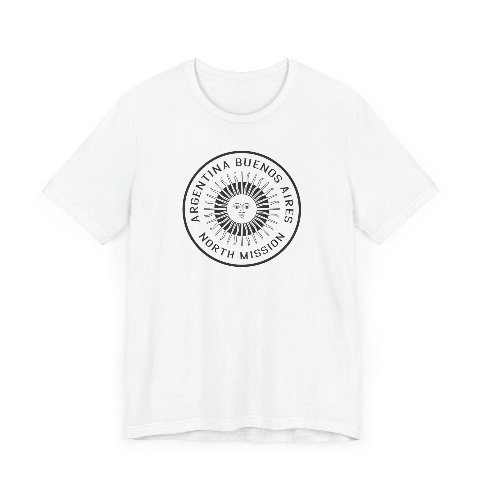 Argentina Buenos Aires North Mission Circular Monochrome Logo T-Shirt - Latter-Day Saint LDS Missionary Gift - Book of Mormon