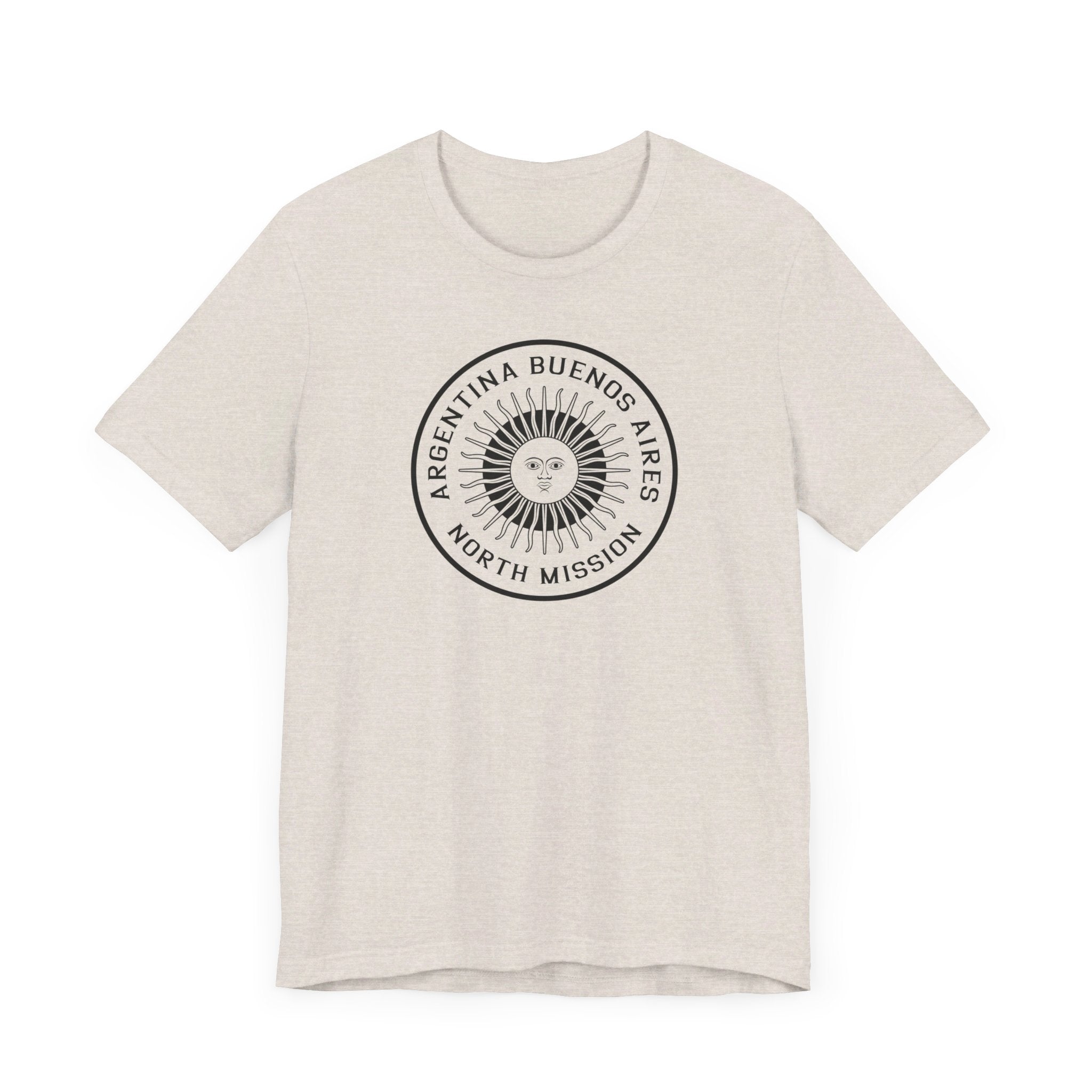 Argentina Buenos Aires North Mission Circular Monochrome Logo T-Shirt - Latter-Day Saint LDS Missionary Gift - Book of Mormon