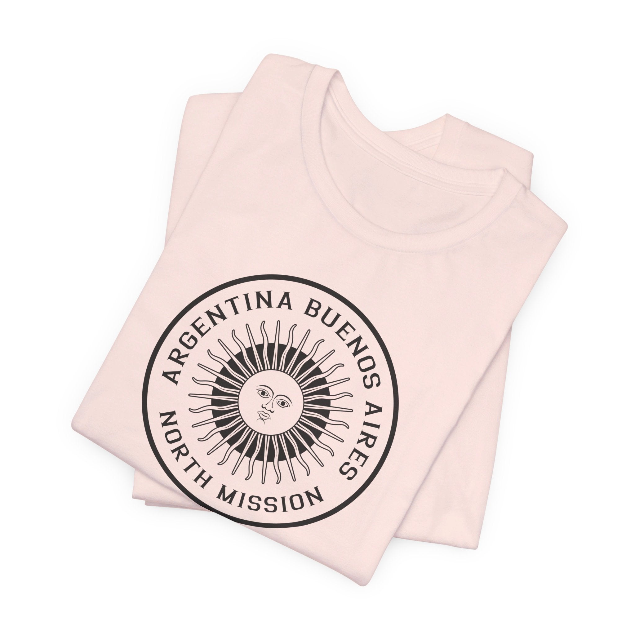 Argentina Buenos Aires North Mission Circular Monochrome Logo T-Shirt - Latter-Day Saint LDS Missionary Gift - Book of Mormon