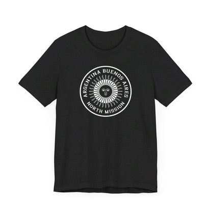 Argentina Buenos Aires North Mission Circular Monochrome Logo T-Shirt - Latter-Day Saint LDS Missionary Gift - Book of Mormon