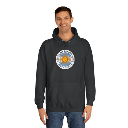 Argentina Buenos Aires North Mission Flag Logo (White Border) College Hoodie