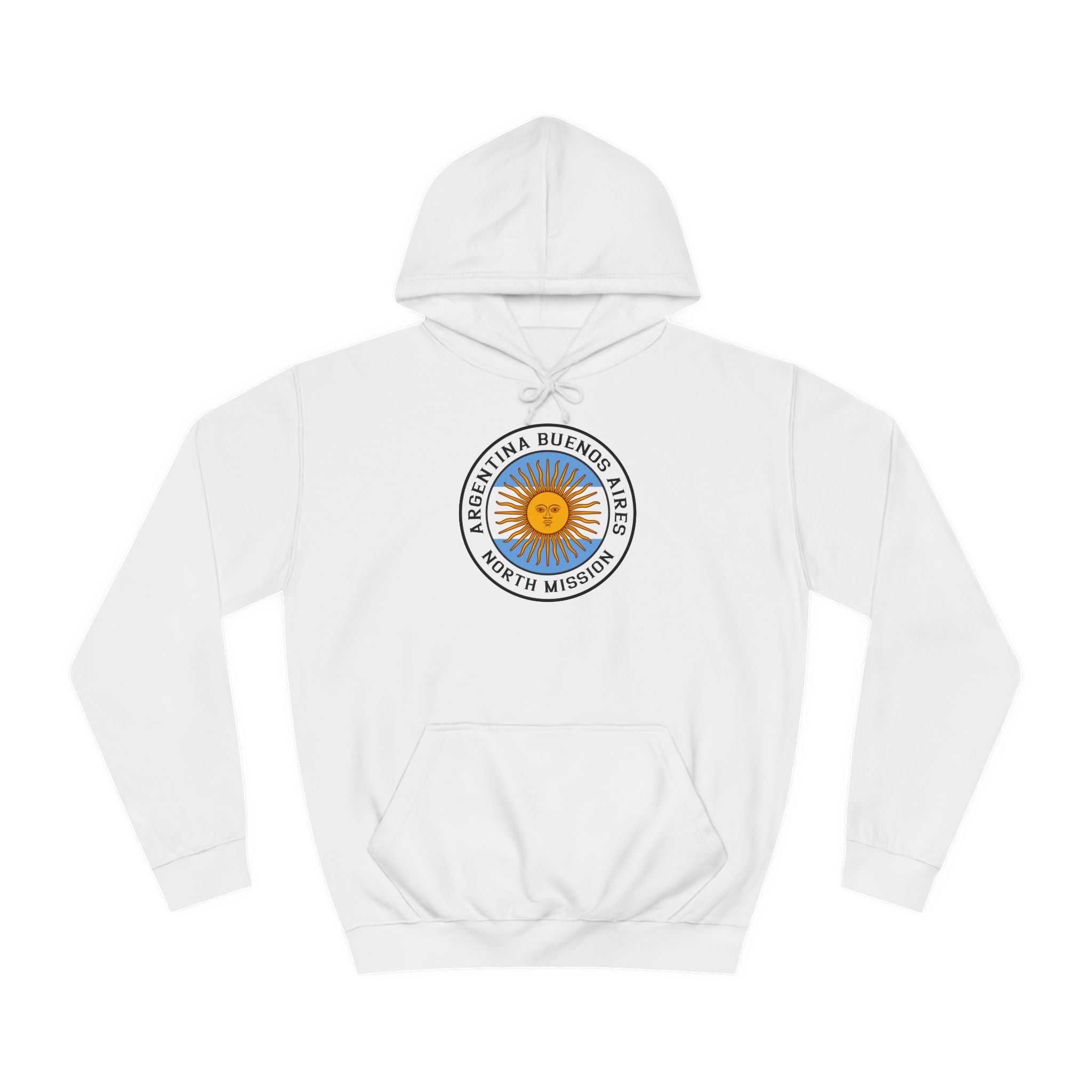 Argentina Buenos Aires North Mission Flag Logo (White Border) College Hoodie