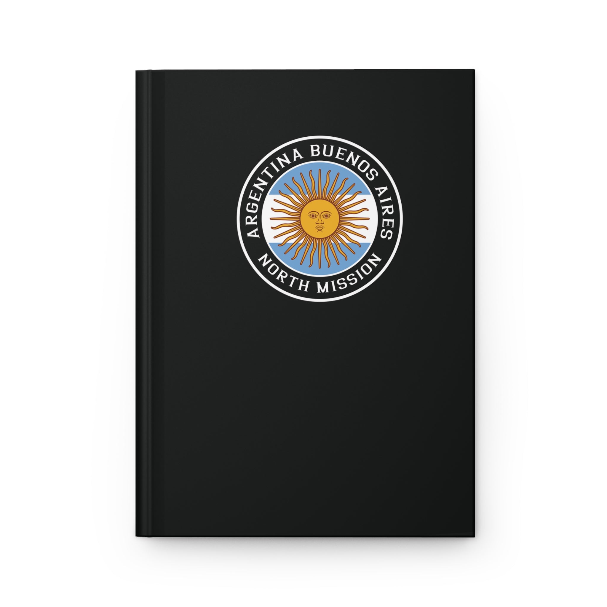 Argentina Buenos Aires North Mission Logo Design Black Hardcover Journal Matte - Latter-Day Saint LDS Missionary Gift - Book of Mormon