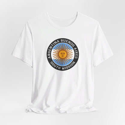 Argentina Buenos Aires South Mission Circular Flag T-shirt - Latter-Day Saint LDS Missionary Gift - Book of Mormon