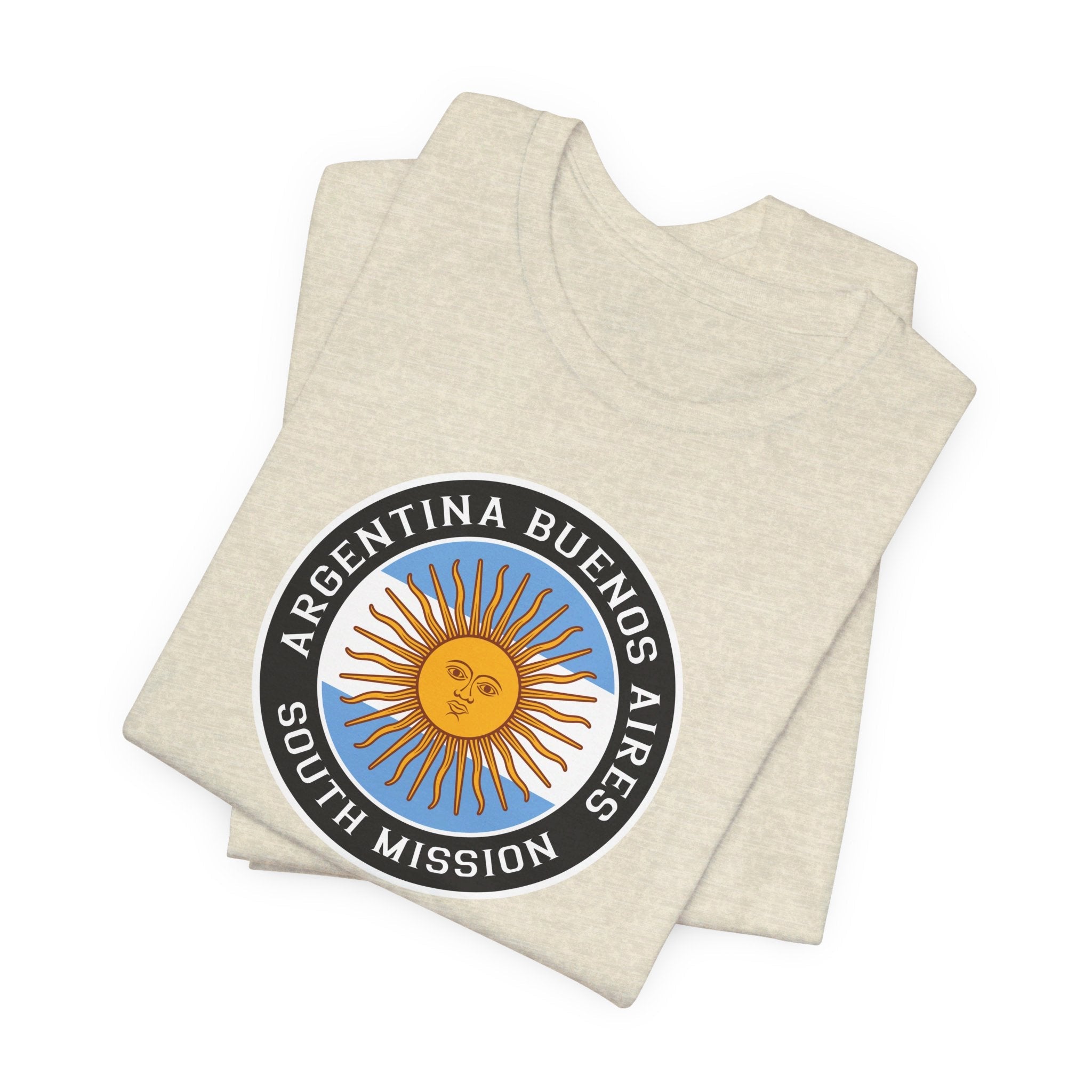 Argentina Buenos Aires South Mission Circular Flag T-shirt - Latter-Day Saint LDS Missionary Gift - Book of Mormon