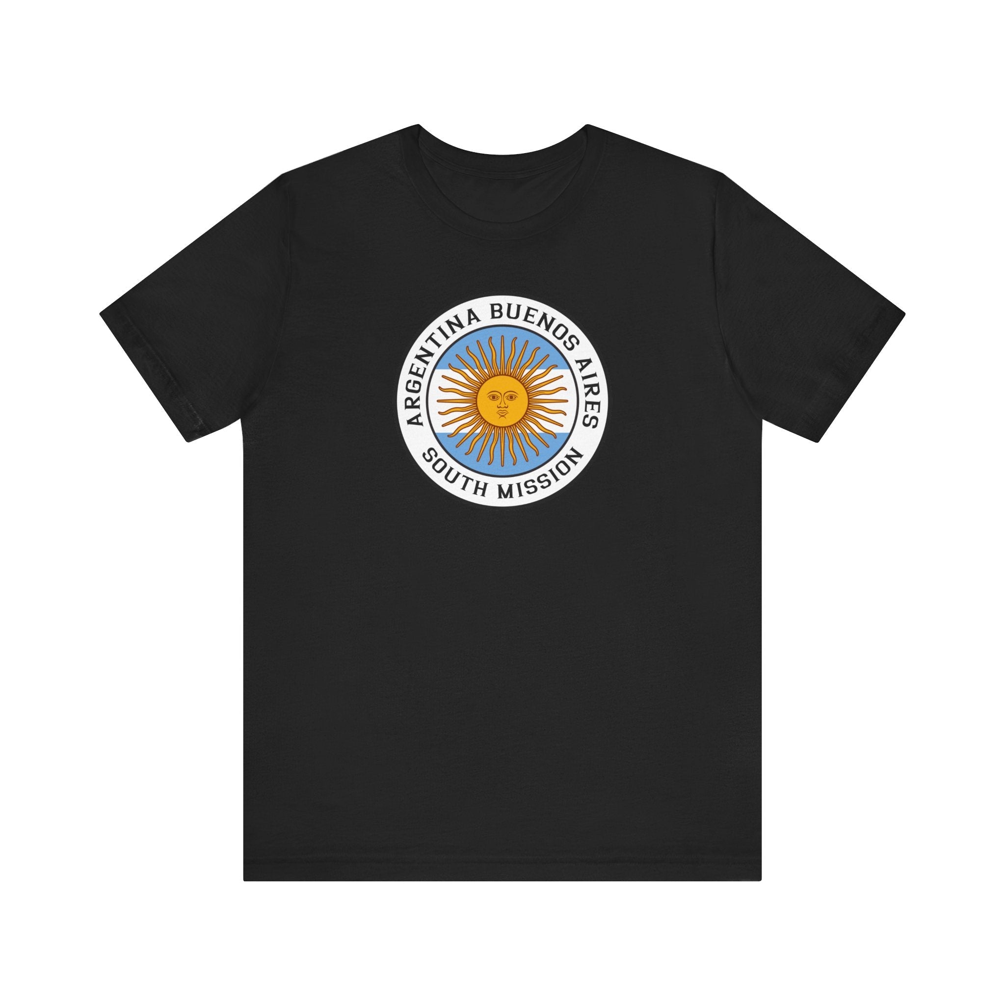 Argentina Buenos Aires South Mission Circular Flag T-shirt - Latter-Day Saint LDS Missionary Gift - Book of Mormon