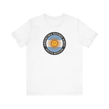 Argentina Buenos Aires South Mission Circular Flag T-shirt - Latter-Day Saint LDS Missionary Gift - Book of Mormon