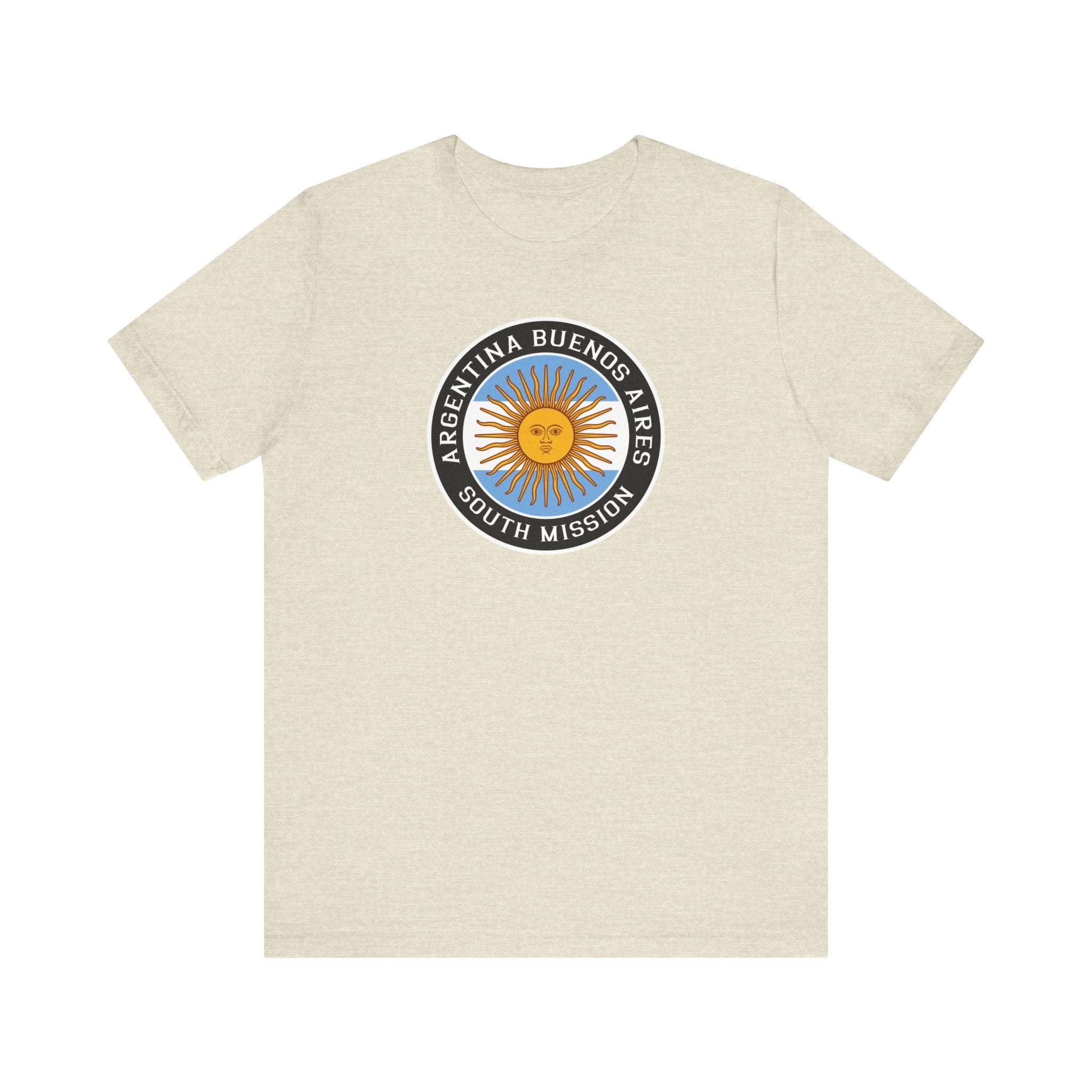 Argentina Buenos Aires South Mission Circular Flag T-shirt - Latter-Day Saint LDS Missionary Gift - Book of Mormon