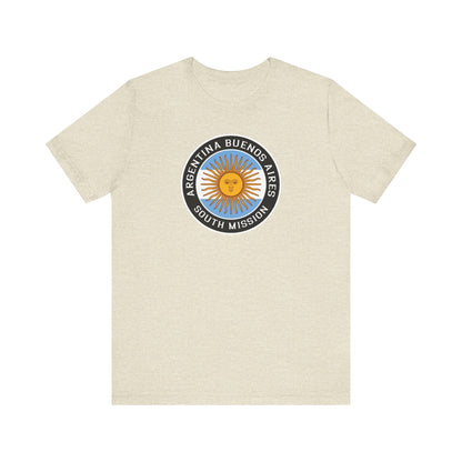 Argentina Buenos Aires South Mission Circular Flag T-shirt - Latter-Day Saint LDS Missionary Gift - Book of Mormon