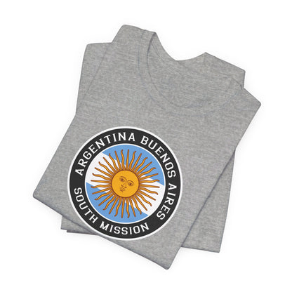 Argentina Buenos Aires South Mission Circular Flag T-shirt - Latter-Day Saint LDS Missionary Gift - Book of Mormon