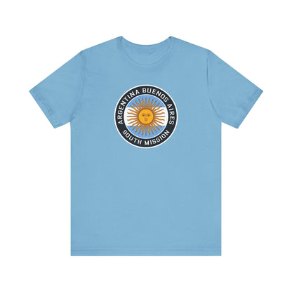 Argentina Buenos Aires South Mission Circular Flag T-shirt - Latter-Day Saint LDS Missionary Gift - Book of Mormon