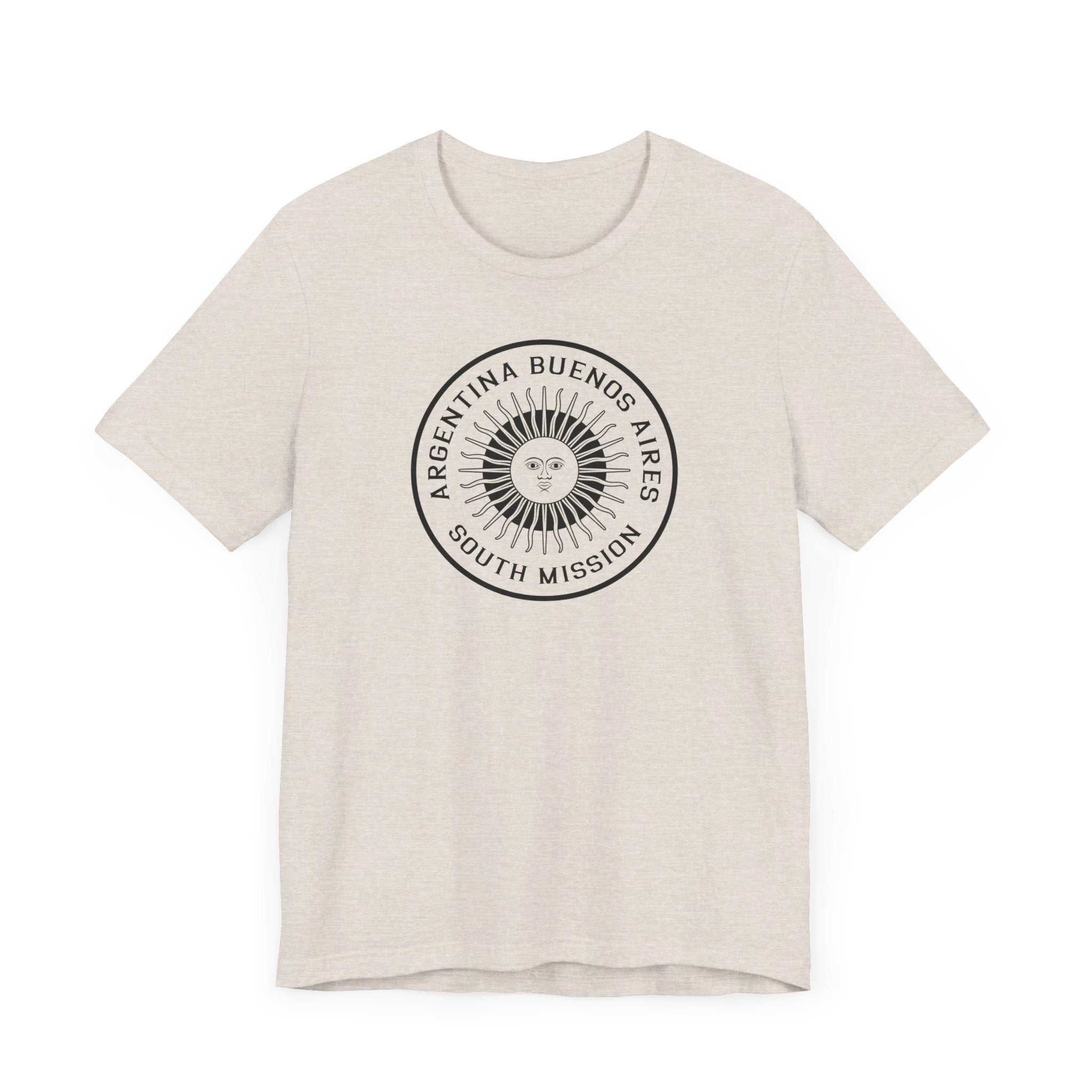 Argentina Buenos Aires South Mission Circular Monochrome Logo T-Shirt - Latter-Day Saint LDS Missionary Gift - Book of Mormon