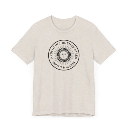 Argentina Buenos Aires South Mission Circular Monochrome Logo T-Shirt - Latter-Day Saint LDS Missionary Gift - Book of Mormon