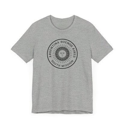 Argentina Buenos Aires South Mission Circular Monochrome Logo T-Shirt - Latter-Day Saint LDS Missionary Gift - Book of Mormon