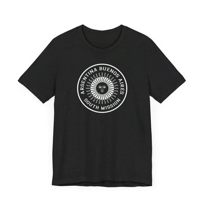 Argentina Buenos Aires South Mission Circular Monochrome Logo T-Shirt - Latter-Day Saint LDS Missionary Gift - Book of Mormon