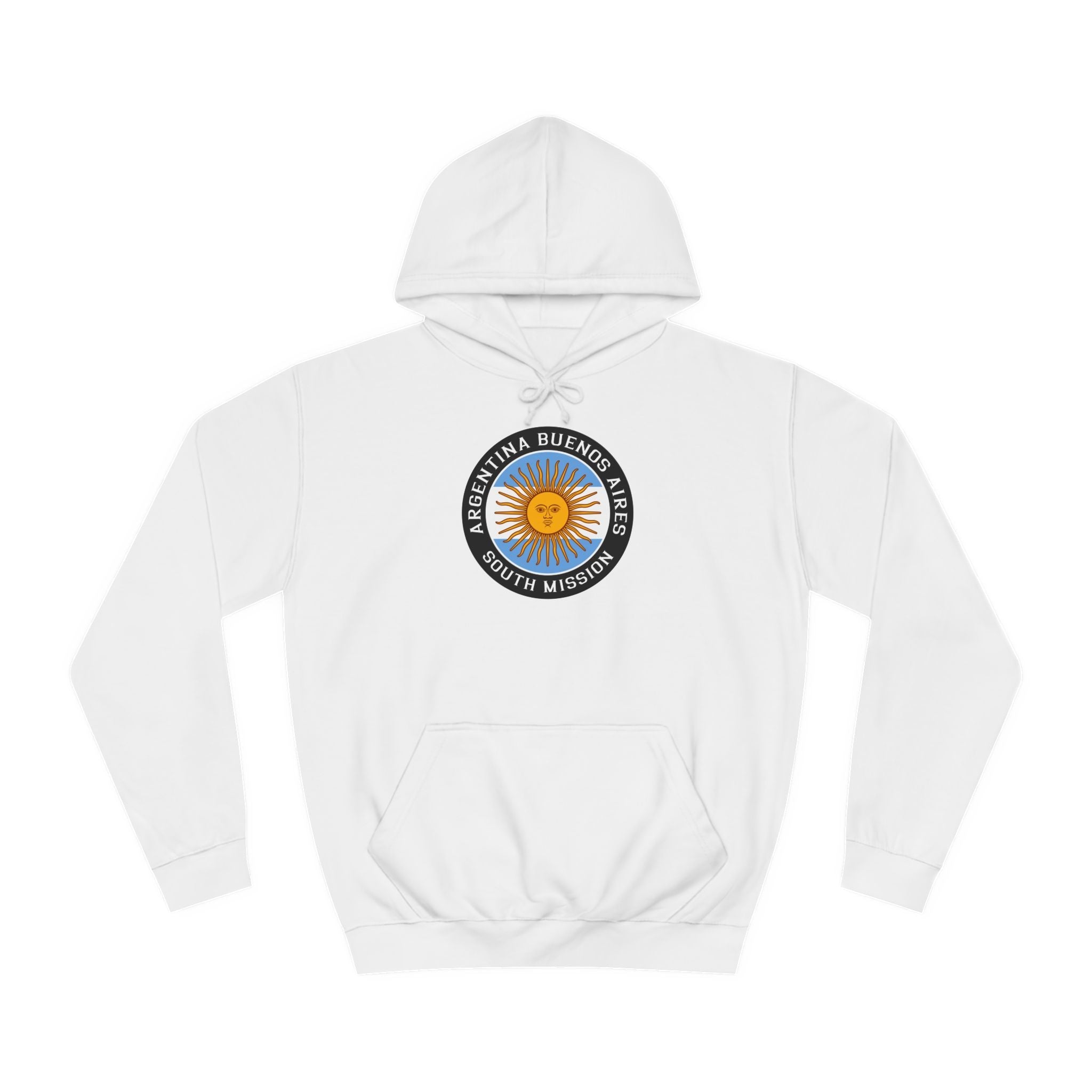 Argentina Buenos Aires South Mission Flag Logo (Black Border) College Hoodie