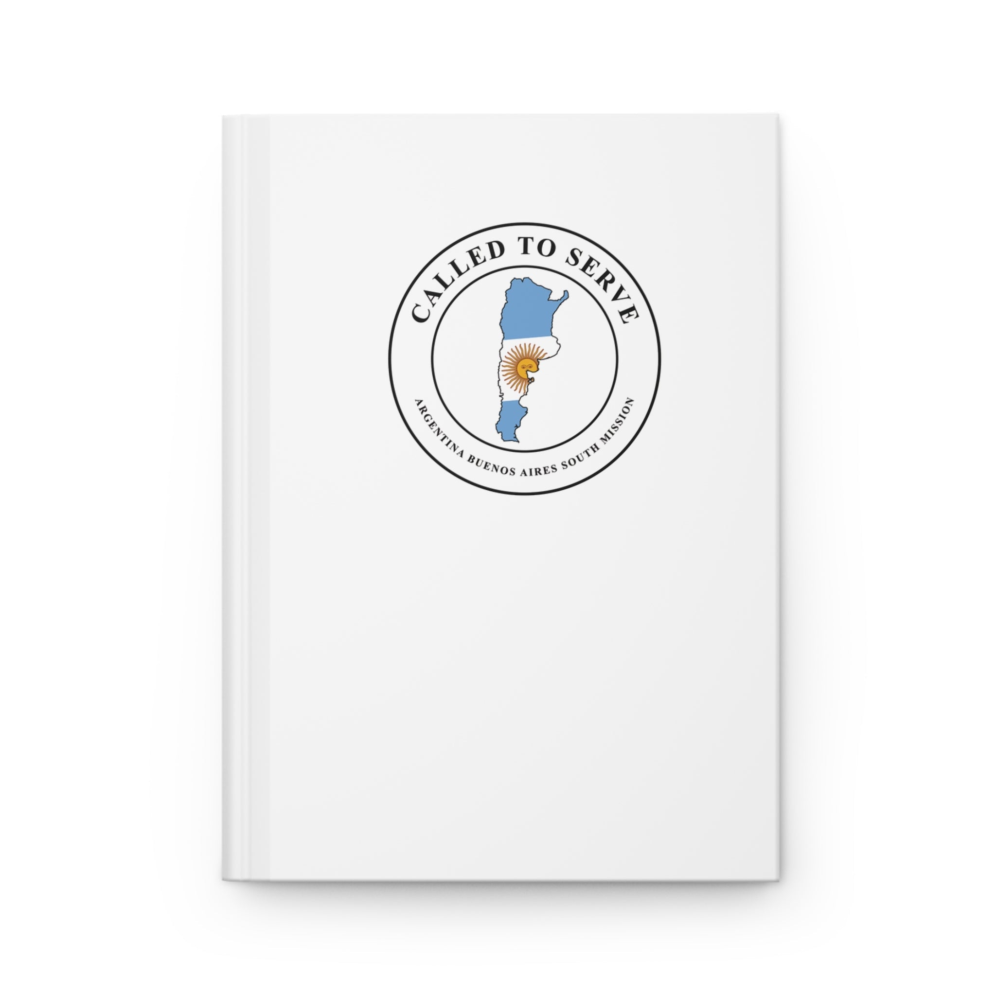 Argentina Buenos Aires South Mission Flag Map Called to Serve White Hardcover Journal Matte - Latter-Day Saint LDS Missionary Gift - Book of Mormon