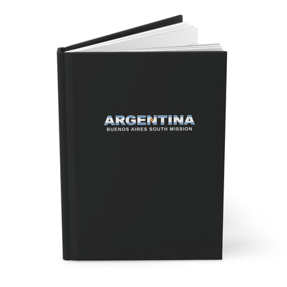 Argentina Buenos Aires South Mission Flag Title Black Hardcover Journal Matte - Latter-Day Saint LDS Missionary Gift - Book of Mormon