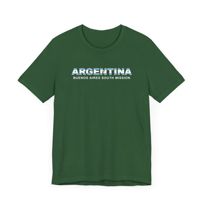 Argentina Buenos Aires South Mission Flag Title T-shirt - Latter-Day Saint LDS Missionary Gift - Book of Mormon