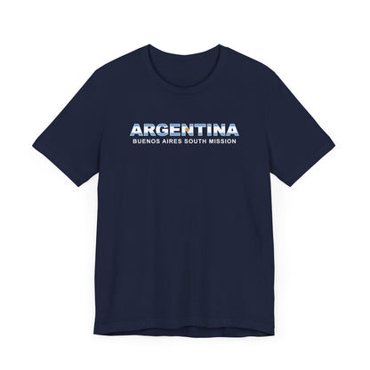 Argentina Buenos Aires South Mission Flag Title T-shirt - Latter-Day Saint LDS Missionary Gift - Book of Mormon