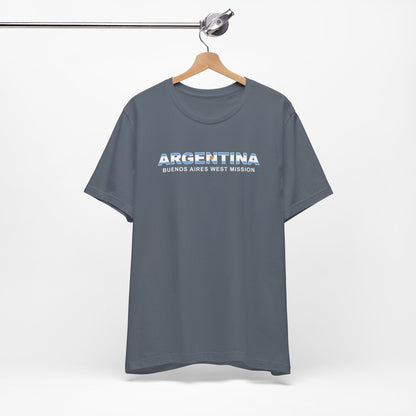 Argentina Buenos Aires West Mission Flag Title T-shirt - Latter-Day Saint LDS Missionary Gift - Book of Mormon