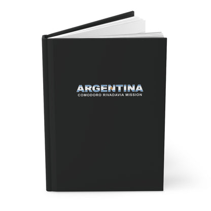 Argentina Comodoro Rivadavia Mission Flag Title Black Hardcover Journal Matte - Latter-Day Saint LDS Missionary Gift - Book of Mormon