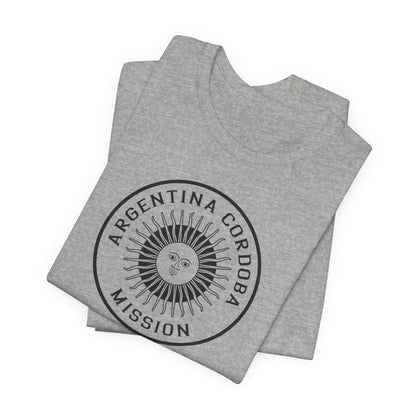 Argentina Cordoba Mission Circular Monochrome Logo T-Shirt - Latter-Day Saint LDS Missionary Gift - Book of Mormon