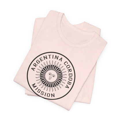 Argentina Cordoba Mission Circular Monochrome Logo T-Shirt - Latter-Day Saint LDS Missionary Gift - Book of Mormon