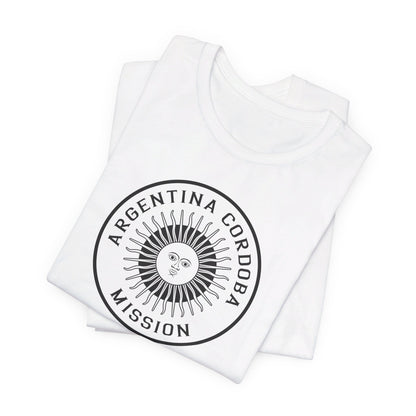 Argentina Cordoba Mission Circular Monochrome Logo T-Shirt - Latter-Day Saint LDS Missionary Gift - Book of Mormon