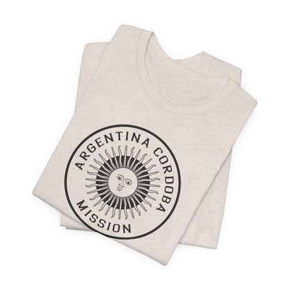 Argentina Cordoba Mission Circular Monochrome Logo T-Shirt - Latter-Day Saint LDS Missionary Gift - Book of Mormon