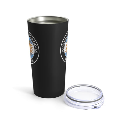 Argentina Cordoba Mission Flag Logo Tumbler 20oz Black - Latter-Day Saint LDS Missionary Gift - Book of Mormon