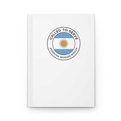 Argentina Neuquen Mission Circle Flag Called to Serve White Hardcover Journal Matte - Latter-Day Saint LDS Missionary Gift - Book of Mormon