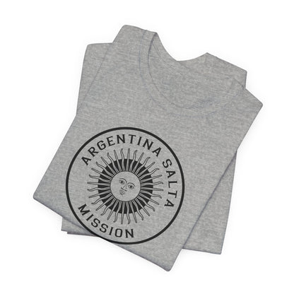 Argentina Salta Mission Circular Monochrome Logo T-Shirt - Latter-Day Saint LDS Missionary Gift - Book of Mormon